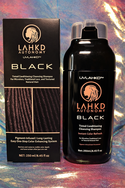UVLAHKD™ BLACK Tinted Conditioning & Cleansing Hair Dye Shampoo System (250ml)