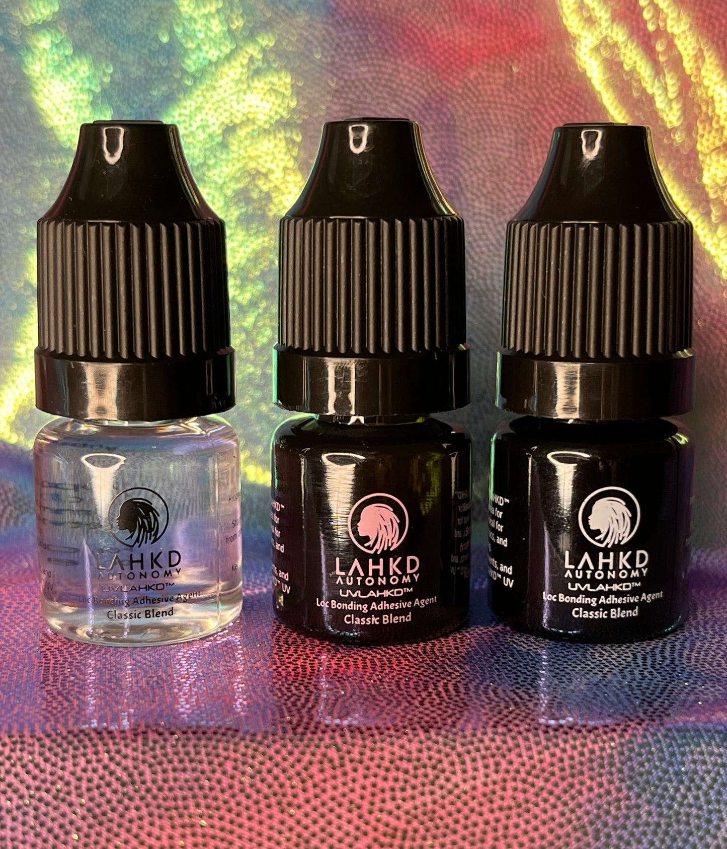 UVLAHKD™ Classic Blend (3ml) Sample Sized "Shade Discovery Trio" Set Loc Bonding Adhesive Agent For Microlocs