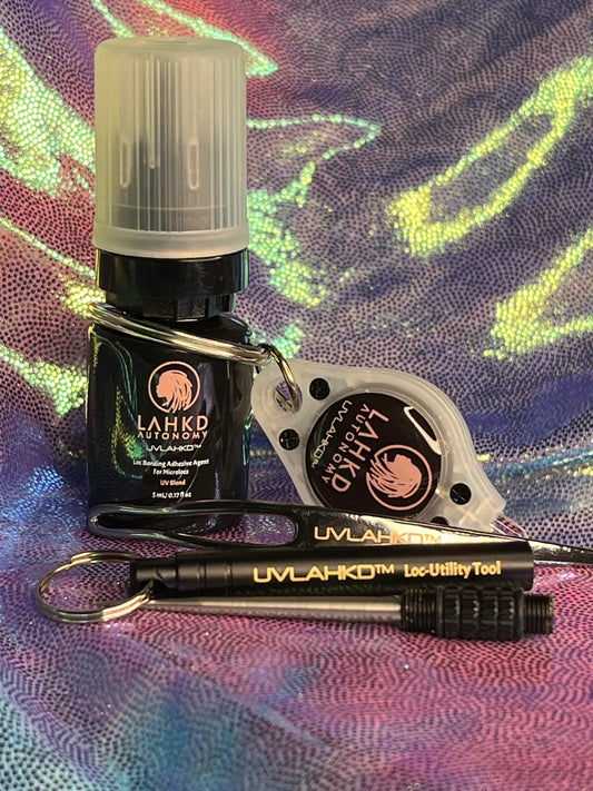 UVLAHKD™ Quick Repairs “UV Blend" (5ml) Loc Bonding Repair Adhesive For Microlocs + UVLAHKD™ Loc Maintenance Tools